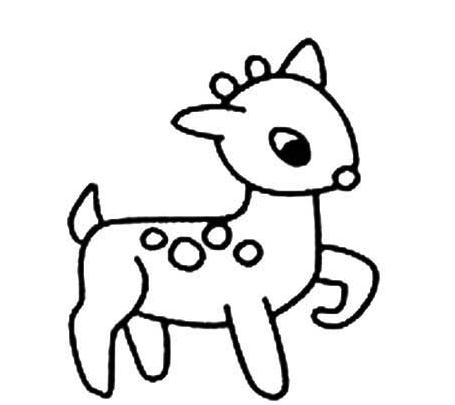 簡(jiǎn)單可愛(ài)的小鹿簡(jiǎn)筆畫(huà)