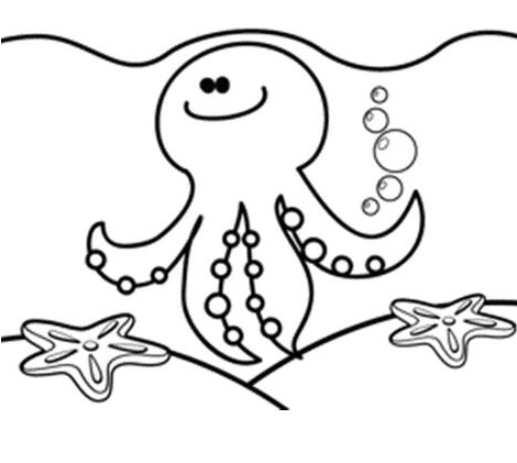 章魚兒童簡筆畫