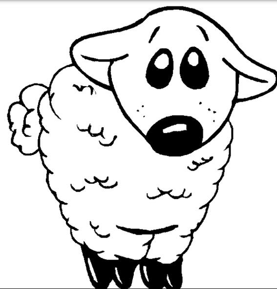 小綿羊動物簡筆