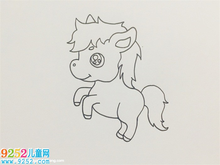 草原和馬怎么畫
