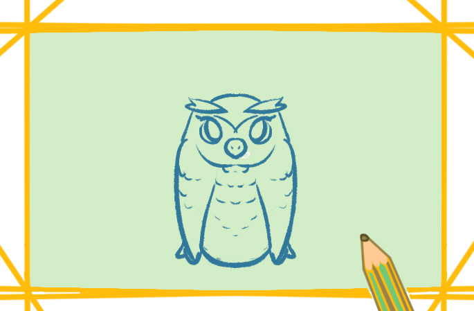 容易畫的貓頭鷹上色<a href=http://www.inspiredelm.com/jianbihua/ target=_blank class=infotextkey>簡筆畫</a>要怎么畫