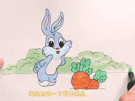 彩色的兔子簡筆步驟