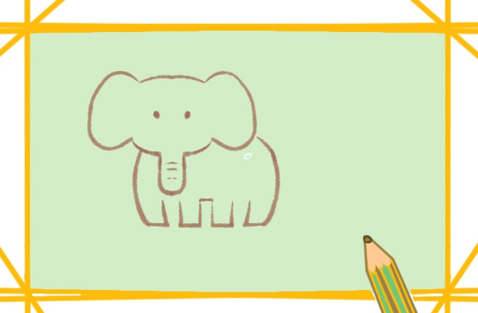 萌萌的大象上色<a href=http://www.inspiredelm.com/jianbihua/ target=_blank class=infotextkey>簡筆畫</a>要怎么畫