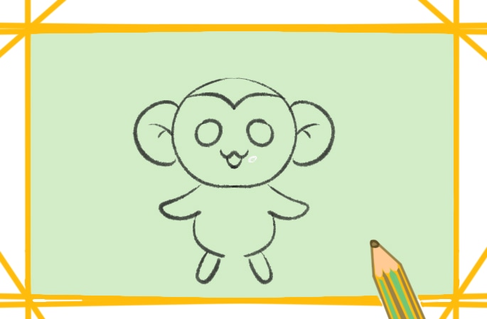 可愛的猴子<a href=http://www.inspiredelm.com/jianbihua/ target=_blank class=infotextkey>簡(jiǎn)筆畫</a>圖片怎么畫