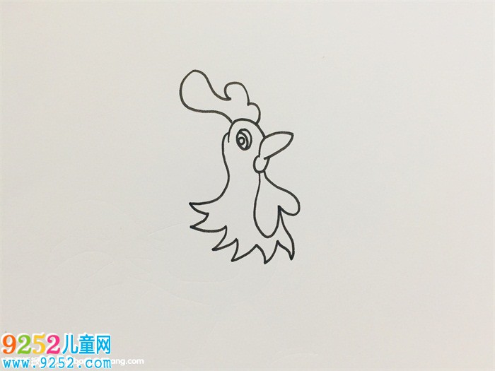 艷麗的大公雞畫