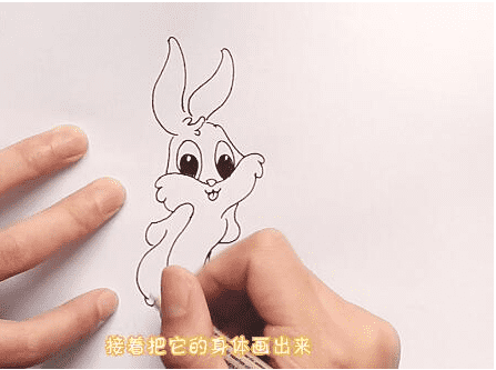 彩色的兔子簡筆步驟