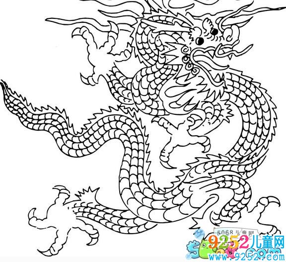 騰云駕霧的龍簡筆圖片