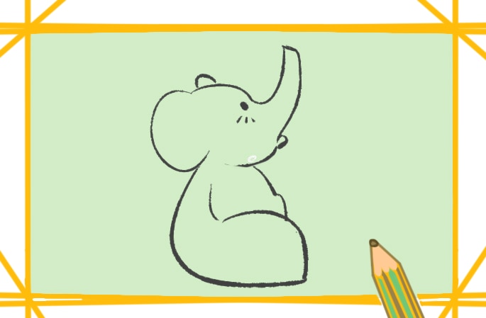 漂亮好看的大象上色<a href=http://www.inspiredelm.com/jianbihua/ target=_blank class=infotextkey>簡筆畫</a>要怎么畫