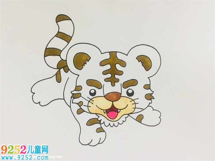 老虎<a href=http://www.inspiredelm.com/jianbihua/ target=_blank class=infotextkey>簡筆畫</a>步驟教程
