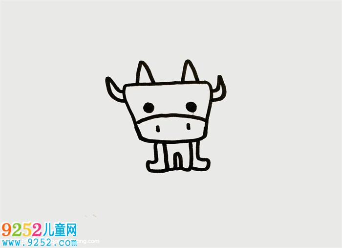 倒梯形簡(jiǎn)筆動(dòng)物
