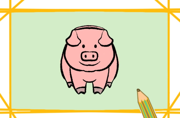 可愛(ài)的豬簡(jiǎn)筆畫(huà)圖片一學(xué)就會(huì)
