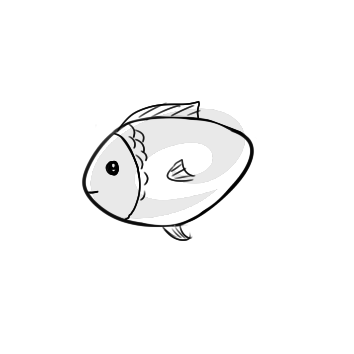 大河里的魚簡筆要怎么畫