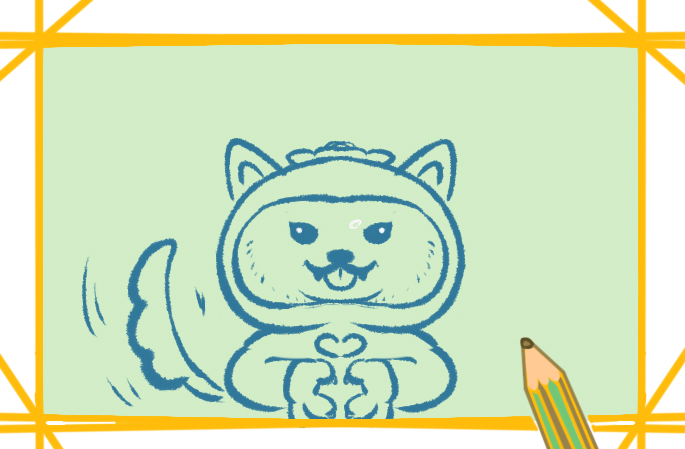 可愛(ài)的狗狗<a href=http://www.inspiredelm.com/jianbihua/ target=_blank class=infotextkey>簡(jiǎn)筆畫(huà)</a>圖片怎么畫(huà)