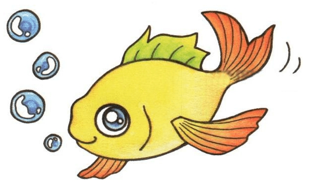 彩色的魚簡筆畫