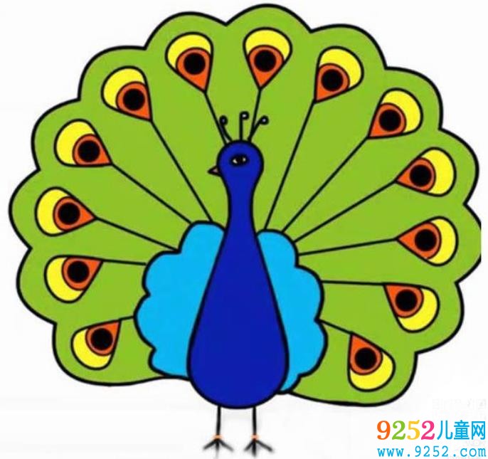 孔雀開(kāi)屏<a href=http://www.inspiredelm.com/jianbihua/ target=_blank class=infotextkey>簡(jiǎn)筆畫(huà)</a>步驟