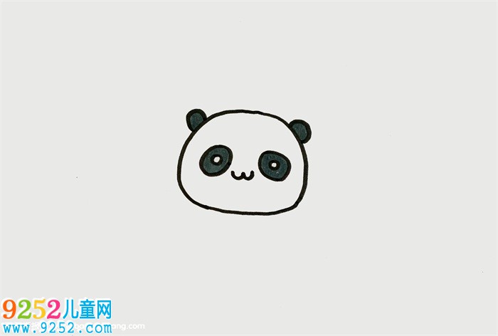 熊貓頭怎么畫