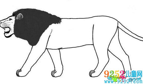 兇猛的獅子動(dòng)物<a href=http://www.inspiredelm.com/jianbihua/ target=_blank class=infotextkey>簡筆畫</a>