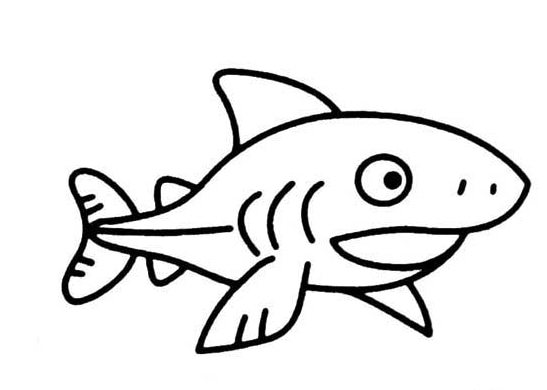 大鯊魚簡筆圖片