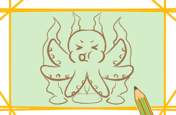 可愛的章魚寶寶<a href=http://www.inspiredelm.com/jianbihua/ target=_blank class=infotextkey>簡筆畫</a>圖片怎么畫
