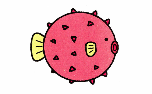 河豚動(dòng)物簡(jiǎn)筆