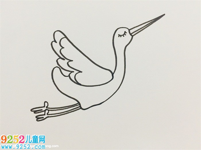 仙鶴畫法步驟