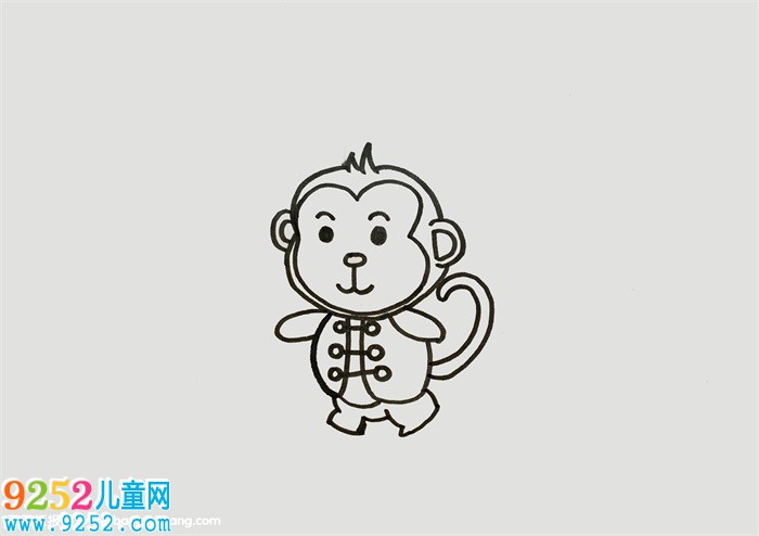 小猴子下山怎么畫