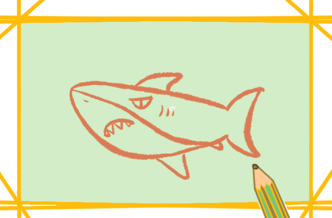 壞壞的鯊魚上色<a href=http://www.inspiredelm.com/jianbihua/ target=_blank class=infotextkey>簡筆畫</a>要怎么畫