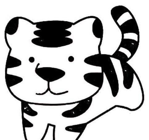小老虎的<a href=http://www.inspiredelm.com/jianbihua/ target=_blank class=infotextkey>簡筆畫</a>圖片_老虎兒童繪畫作品圖集