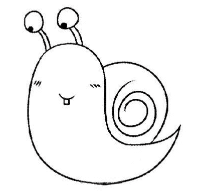 小蝸牛動物簡筆
