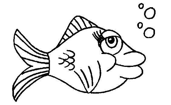 吐泡泡的魚簡(jiǎn)筆畫