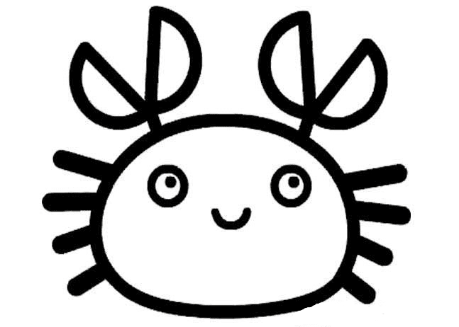 螃蟹幼兒簡(jiǎn)筆畫圖片