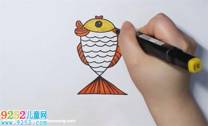 數(shù)字2畫小魚