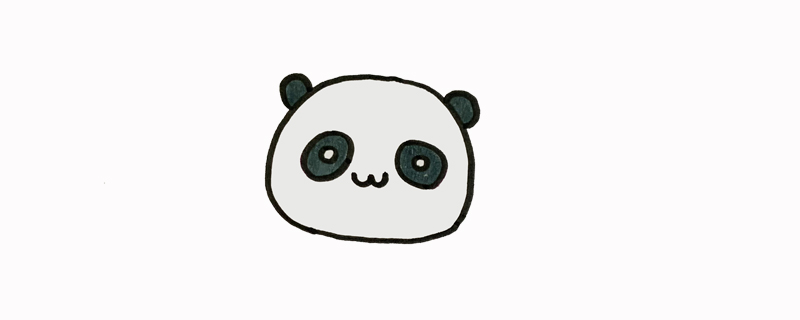 熊貓頭怎么畫