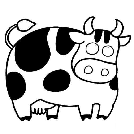 奶牛<a href=http://www.inspiredelm.com/jianbihua/ target=_blank class=infotextkey>簡筆畫</a>圖片_奶牛兒童繪畫作品圖集