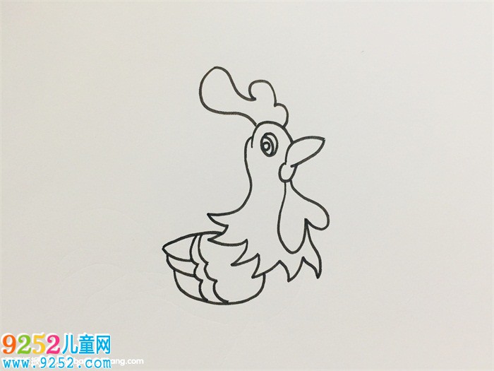 艷麗的大公雞畫