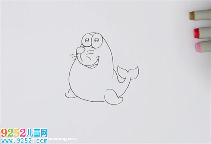海獅怎么畫<a href=http://www.inspiredelm.com/jianbihua/ target=_blank class=infotextkey>簡筆畫</a>，海獅<a href=http://www.inspiredelm.com/jianbihua/ target=_blank class=infotextkey>簡筆畫</a>步驟
