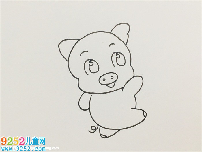 如何畫豬