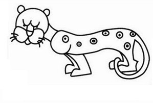 2種豹子簡(jiǎn)筆 畫法