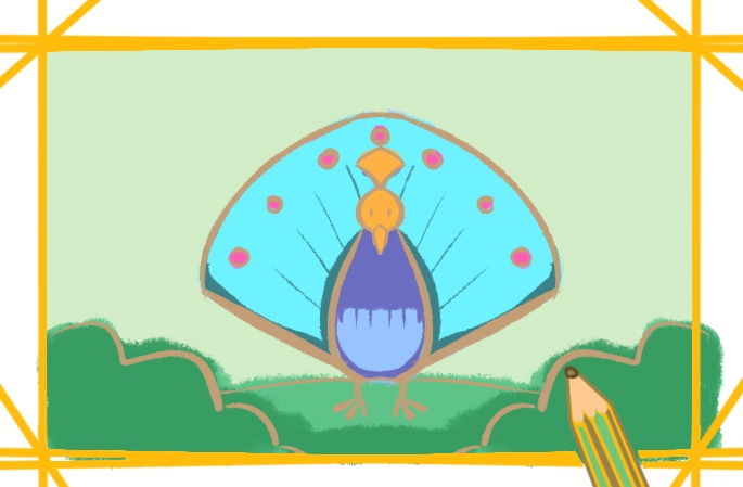 孔雀簡(jiǎn)筆畫圖片一學(xué)就會(huì)