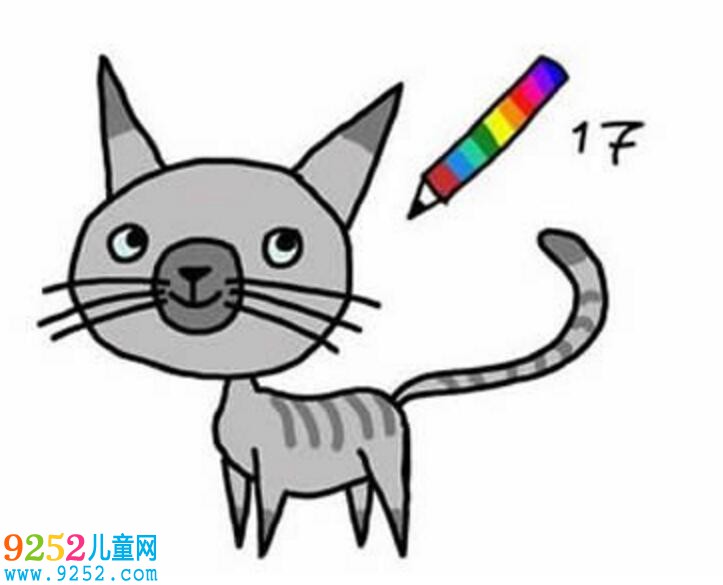 灰色貓咪<a href=http://www.inspiredelm.com/jianbihua/ target=_blank class=infotextkey>簡(jiǎn)筆畫</a>