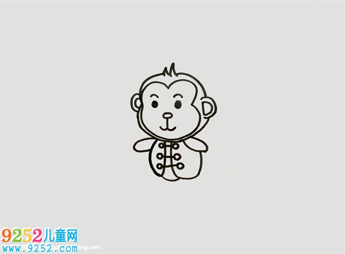 小猴子下山怎么畫