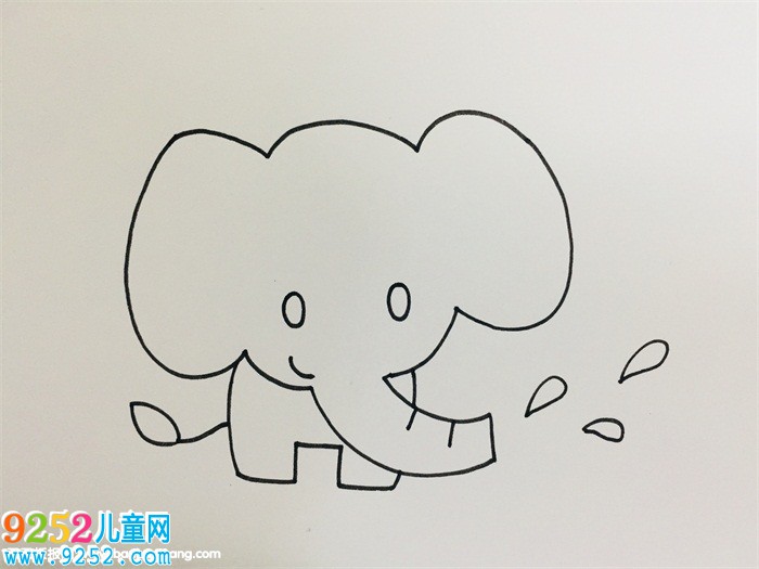 大象<a href=http://www.inspiredelm.com/jianbihua/ target=_blank class=infotextkey>簡(jiǎn)筆畫</a>畫法步驟