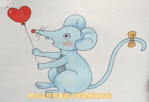 可愛的老鼠簡筆步驟