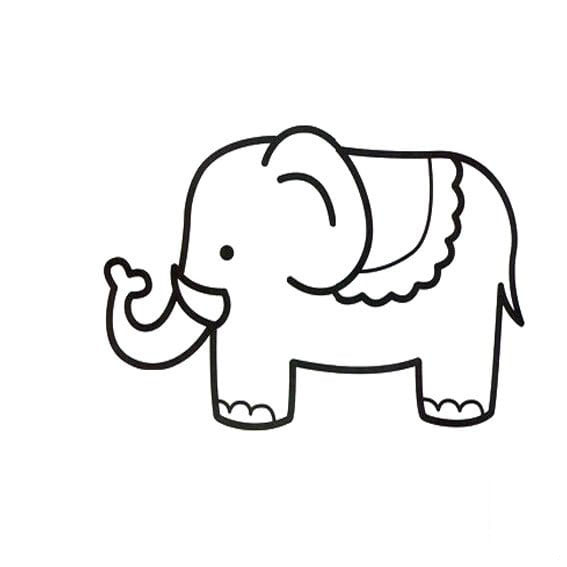 行走中的大象<a href=http://www.inspiredelm.com/jianbihua/ target=_blank class=infotextkey>簡筆畫</a>圖片_行走中的大象兒童繪畫圖集