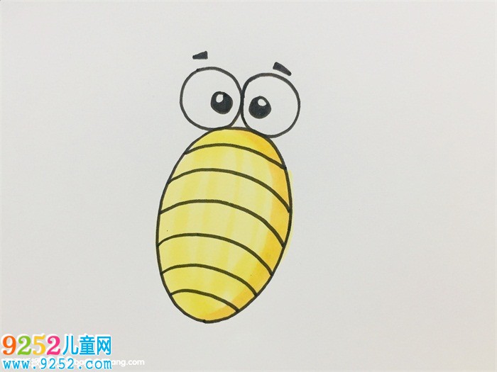 毛毛蟲的繭怎么畫
