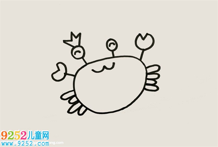 螃蟹怎么畫一步一步教