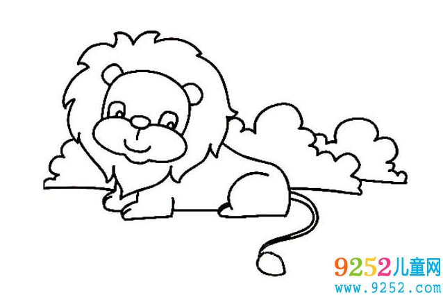 兇猛的獅子動(dòng)物<a href=http://www.inspiredelm.com/jianbihua/ target=_blank class=infotextkey>簡筆畫</a>