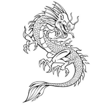 霸氣的龍簡筆畫圖片_龍兒童繪畫作品圖集
