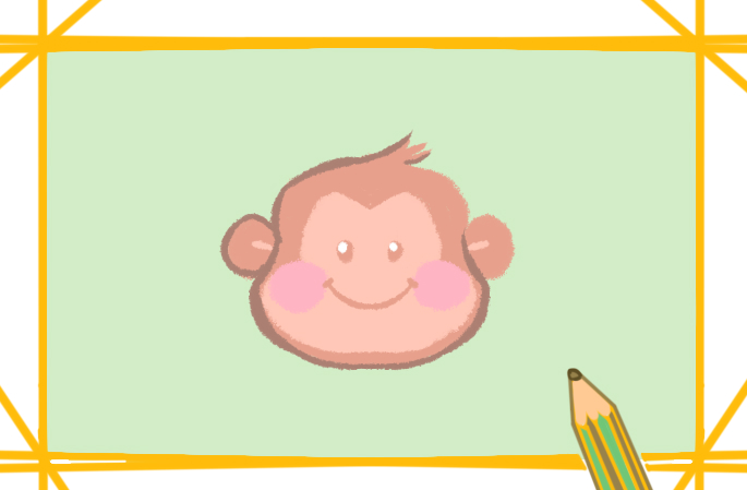 簡(jiǎn)單可愛的猴子上色<a href=http://www.inspiredelm.com/jianbihua/ target=_blank class=infotextkey>簡(jiǎn)筆畫</a>要怎么畫