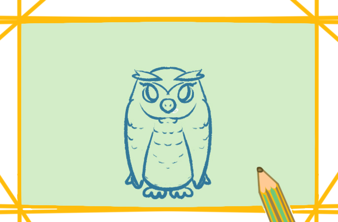 容易畫的貓頭鷹上色<a href=http://www.inspiredelm.com/jianbihua/ target=_blank class=infotextkey>簡筆畫</a>要怎么畫